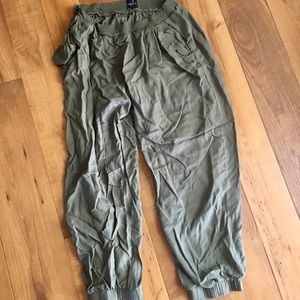 Army Green Parachute Pants
